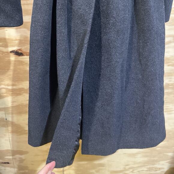 Calvin Klein Tench Overcoat Charcoal Gray Angora Wool Womens Size 4 Regency - Picture 4 of 14